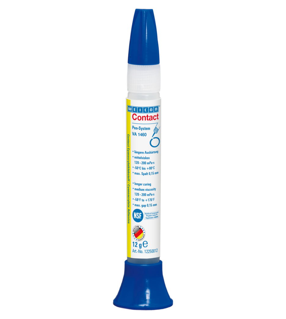 Contact VA 1460 Cyanacrylat-Klebstoff | feuchtigkeitsbeständiger, mittelviskoser Sekundenklebstoff Contact VA 1460 Cyanacrylat-Klebstoff | feuchtigkeitsbeständiger, mittelviskoser Sekundenklebstoff