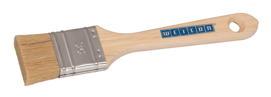 Pinsel 35, kurz, flach, Plastik-Stahl Pinsel 35, kurz, flach, Plastik-Stahl