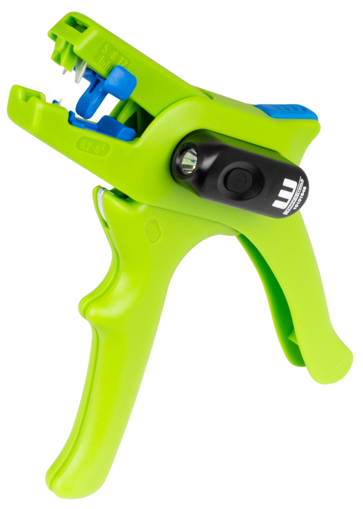 Abisolierzange No.5 Green Line LED Set | Abisolierwerkzeuge aus bis zu 97 % nachwachsenden Rohstoffen, 2-teiliges Set inkl. Abisolierzange und LED Work light