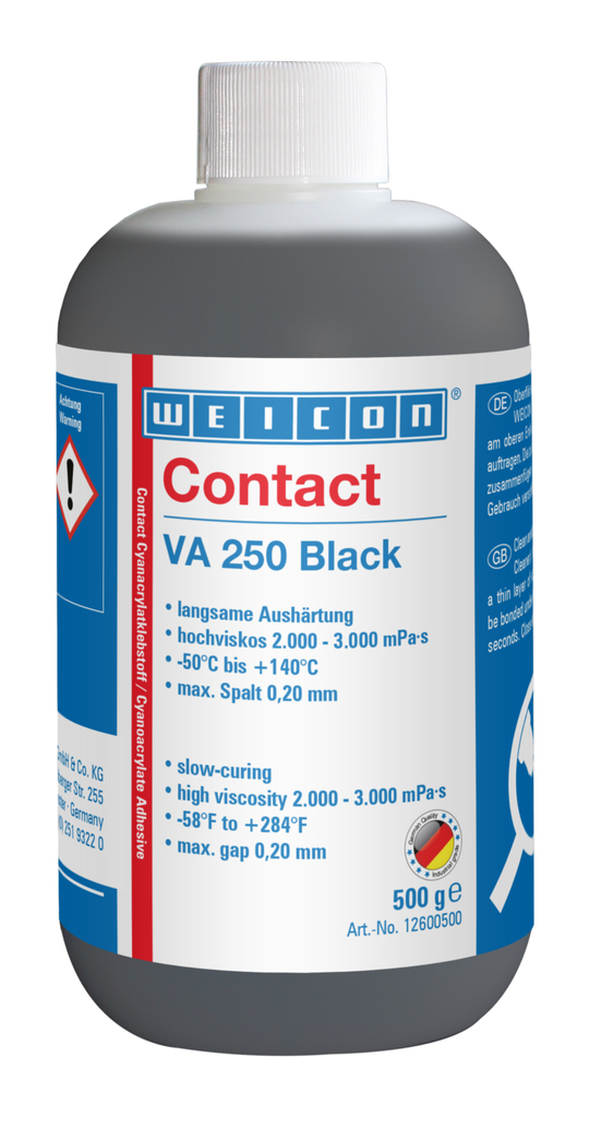 Contact VA 250 Black Cyanacrylat-Klebstoff | hochviskoser Sekundenkleber, gummigefüllt