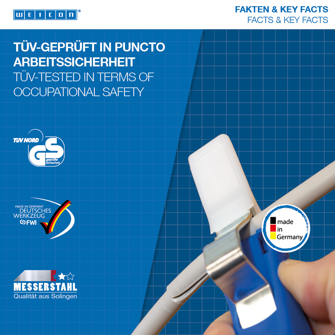 Kabelmesser No. 4 - 28 H | mit 2K-Griff inkl. Hakenklinge und Schutzkappe, Arbeitsbereich 4 - 28 mm Ø