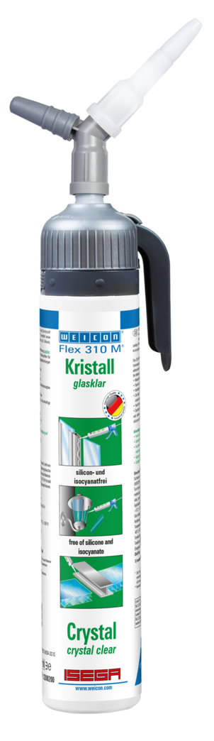 Flex 310 M® Kristall MS-Polymer | elastischer Klebstoff auf MS-Polymer-Basis im Presspack für ermüdungsfreies Arbeiten