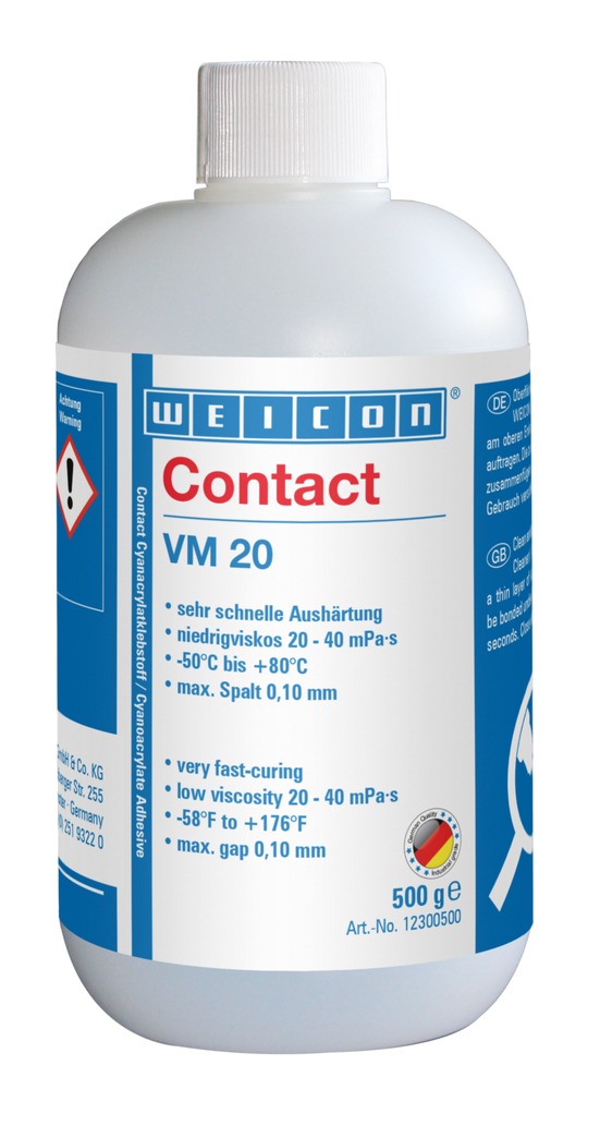 Contact VM 20 Cyanacrylat-Klebstoff | niedrigviskoser Sekundenkleber für Metall