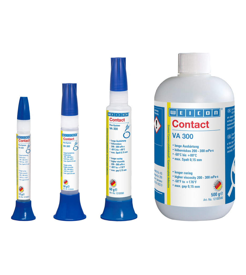 Contact VA 300 Cyanacrylat-Klebstoff | Sekundenkleber für saugende und poröse Werkstoffe