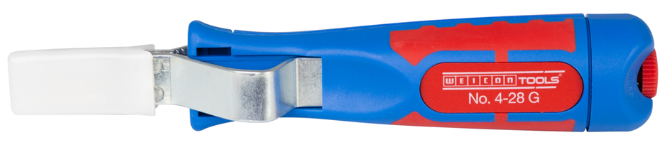 Kabelmesser No. 4 - 28 G | mit 2K-Griff inkl. gerader Klinge und Schutzkappe, Arbeitsbereich 4 - 28 mm Ø