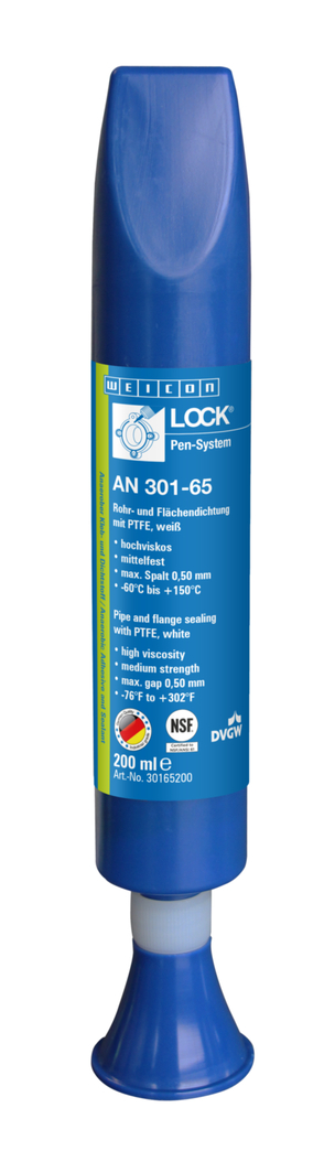 WEICONLOCK® AN 301-65 Rohr- und Flächendichtung | mit PTFE, mittelfest, mit Trinkwasserzulassung