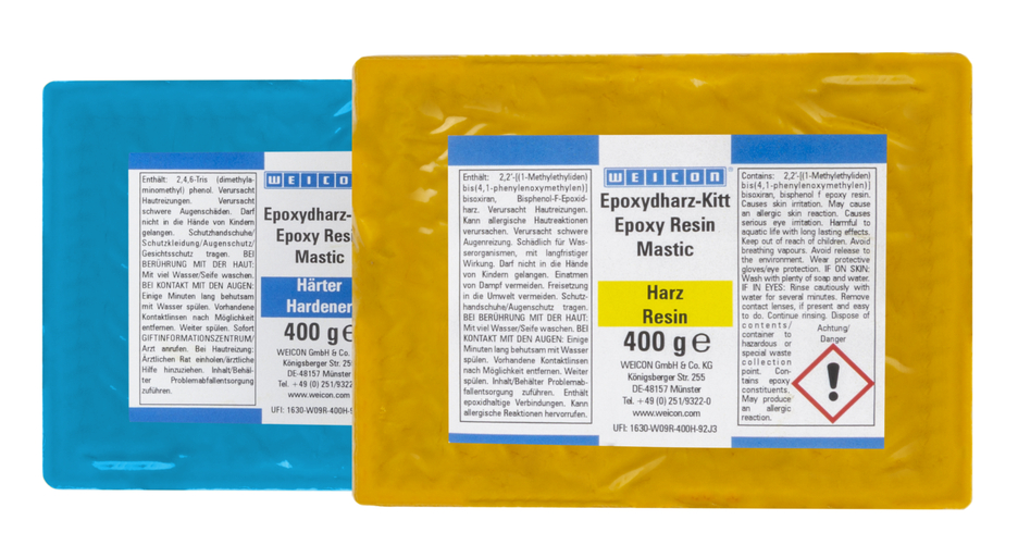 WEICON Epoxidharz-Kitt | knetbare Universal-Reparaturmasse