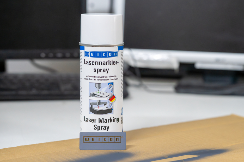 WEICON Lasermarkierspray | Spezialspray zur Kontrastverstärkung bei Lasergravuren