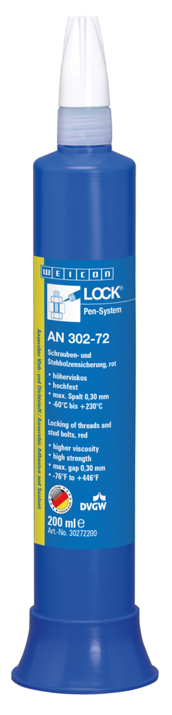 WEICONLOCK® AN 302-72 Schrauben- und Stehbolzensicherung | hochfest, höherviskos, mit Trinkwasserzulassung WEICONLOCK® AN 302-72 Schrauben- und Stehbolzensicherung | hochfest, höherviskos, mit Trinkwasserzulassung