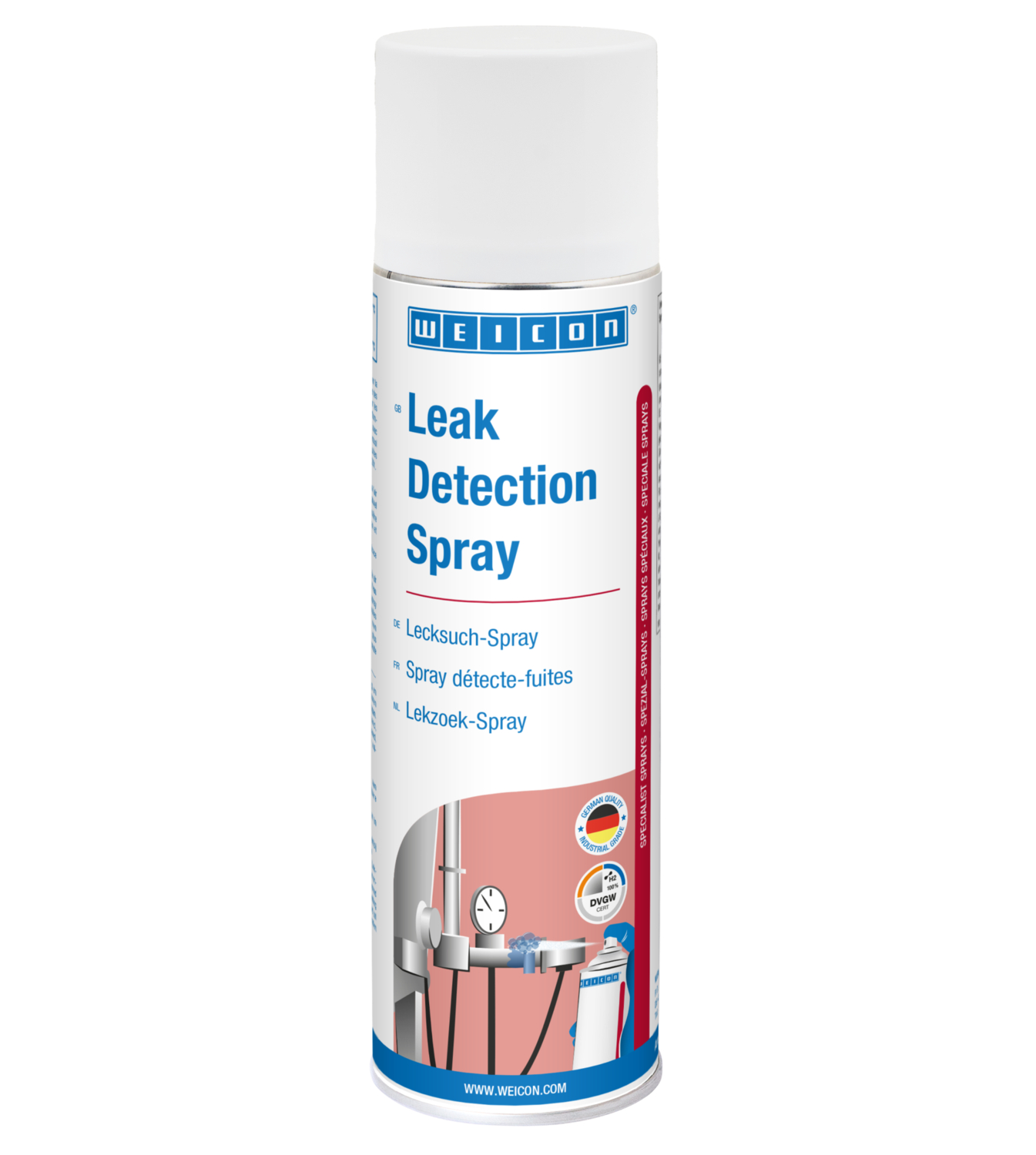 Lecksuch-Spray | Risse und Undichtigkeiten an Druckleitungen auffinden