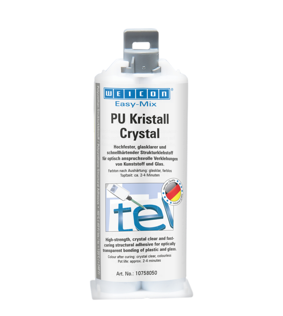 Easy-Mix PU Kristall Polyurethan-Klebstoff | Polyurethan-Klebstoff, glasklar