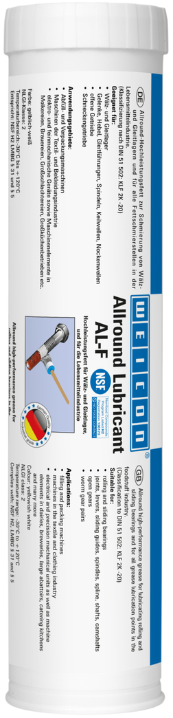 AL-F Hochleistungsfett | lebensmittelechtes Mehrzweck-Fett AL-F Hochleistungsfett | lebensmittelechtes Mehrzweck-Fett