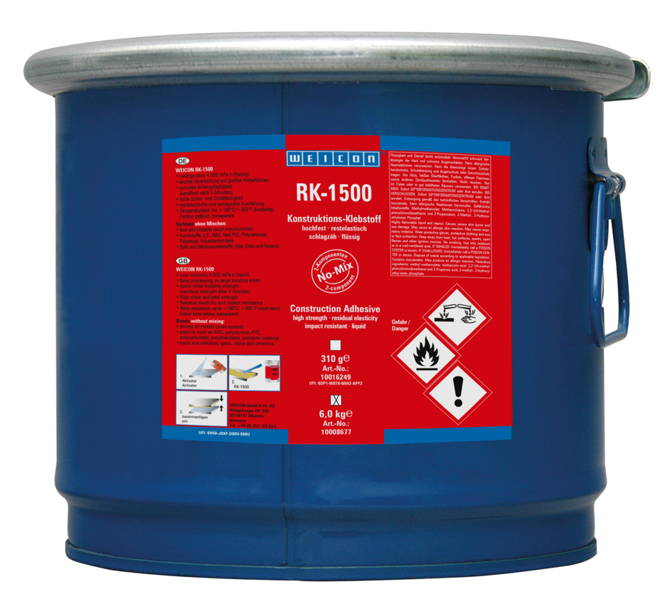 RK-1500 Acrylat-Strukturklebstoff | Acrylat-Strukturklebstoff, flüssiger No-Mix Klebstoff