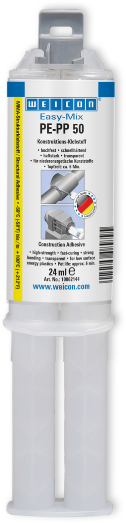 Easy-Mix PE-PP 50 | Kunstruktions-Klebstoff auf Methylacrylatbasis für spezielle Kunststoffe