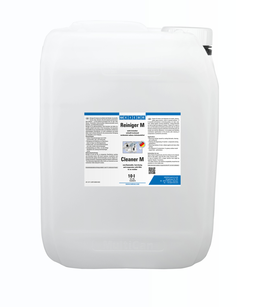 Reiniger M | kraftvoller Spezialreiniger, nicht brennbar Reiniger M | kraftvoller Spezialreiniger, nicht brennbar
