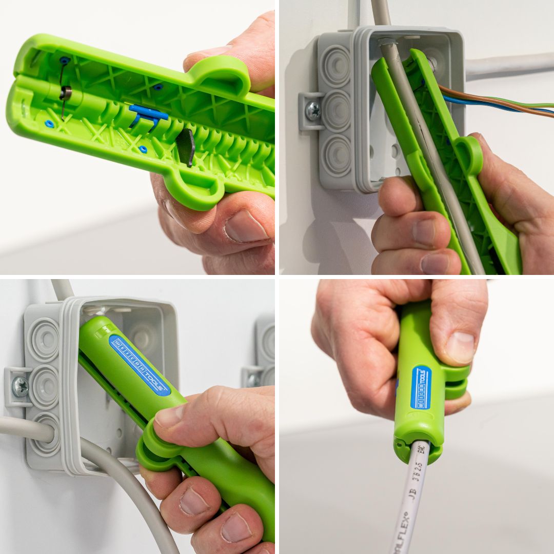 Rundkabel-Stripper No. 13 Green Line | Abisolierwerkzeuge aus bis zu 97 % nachwachsenden Rohstoffen I zum Entmanteln aller gängigen Rundkabel I Arbeitsbereich 6,0 - 13,0 mm Ø