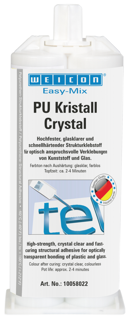 Easy-Mix PU Kristall Polyurethan-Klebstoff | Polyurethan-Klebstoff, glasklar Easy-Mix PU Kristall Polyurethan-Klebstoff | Polyurethan-Klebstoff, glasklar