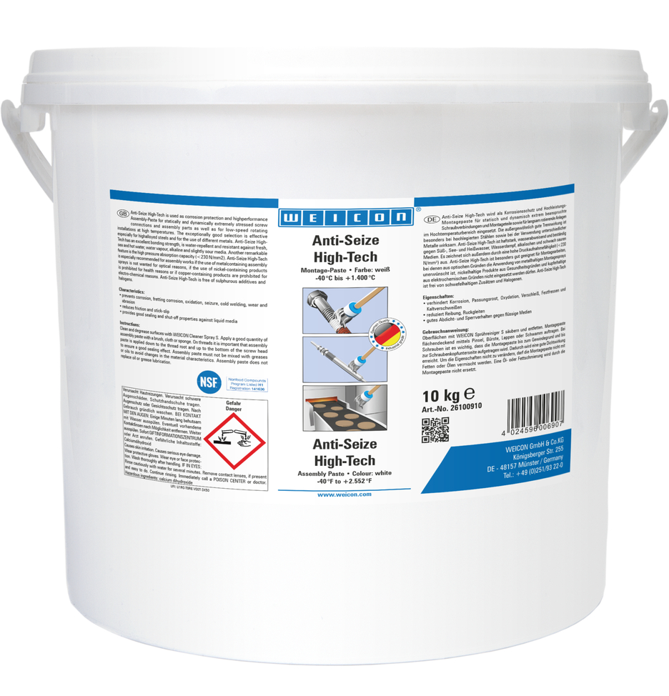 Anti-Seize High-Tech Montagepaste | metallfreie Schmier- und Trennmittelpaste