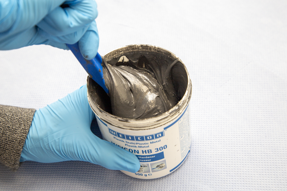 WEICON HB 300 | stahlgefülltes hochtemperaturbeständiges Epoxidharz-System für Reparatur und Formgebung