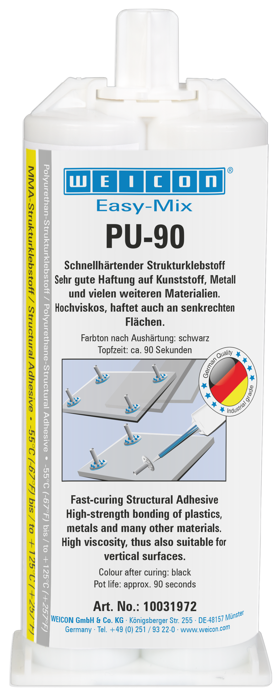 Easy-Mix PU-90 Polyurethan-Klebstoff | Polyurethan-Klebstoff, hochfest, Topfzeit ca. 90 Sekunden Easy-Mix PU-90 Polyurethan-Klebstoff | Polyurethan-Klebstoff, hochfest, Topfzeit ca. 90 Sekunden