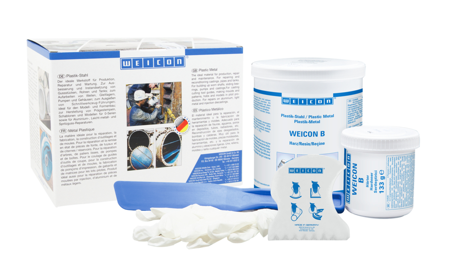 WEICON B | stahlgefülltes Epoxidharz-System für Reparatur und Formgebung