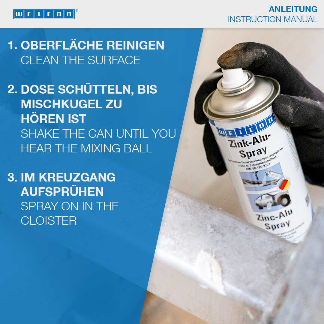 Zink-Alu-Spray | Ausbessern beschädigter Verzinkungen