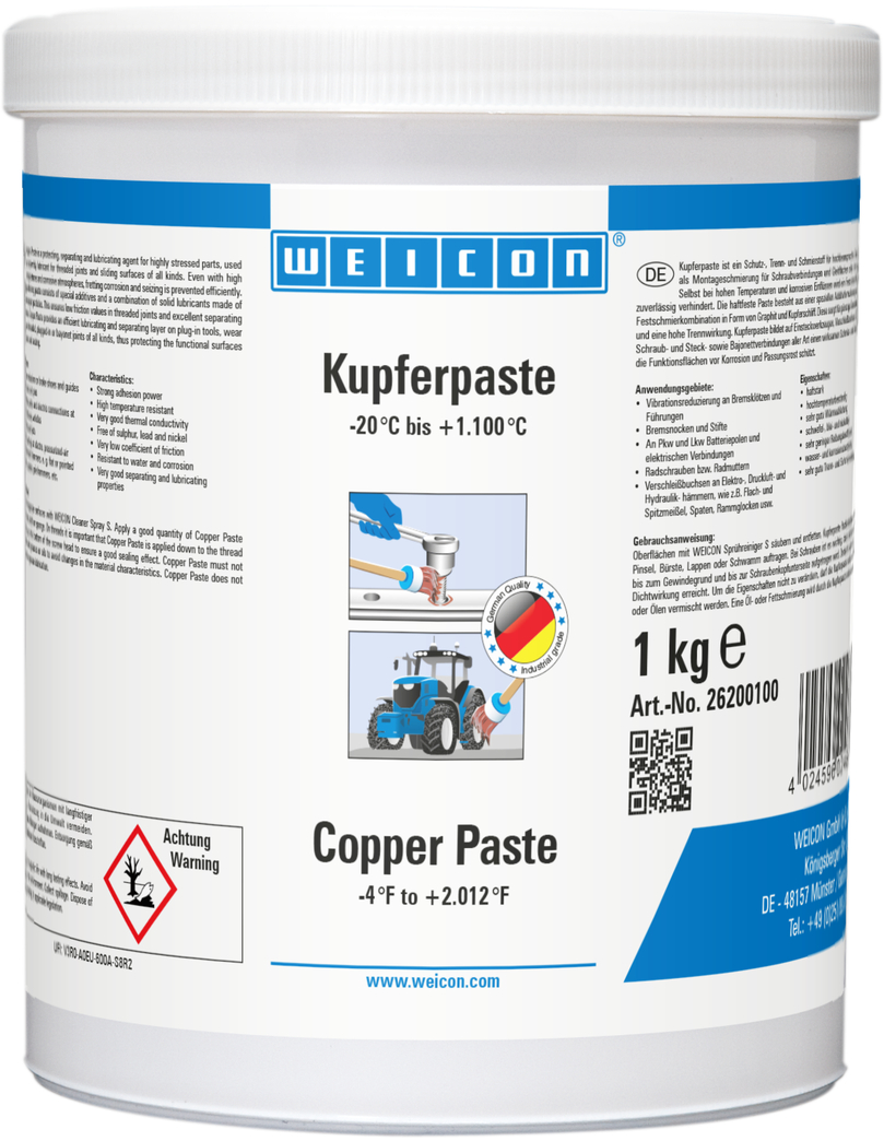Kupferpaste | Schmier- und Trennmittelpaste auf Kupferbasis Kupferpaste | Schmier- und Trennmittelpaste auf Kupferbasis