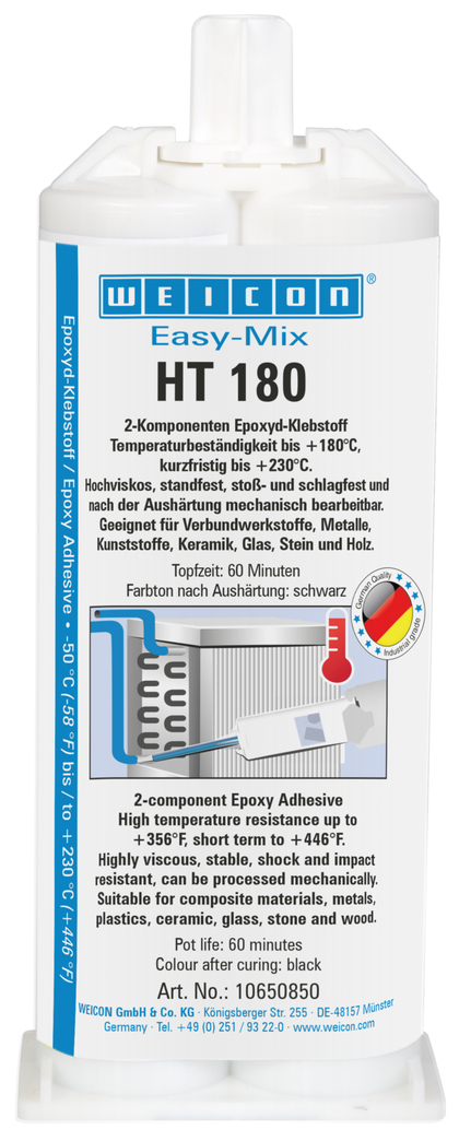 Easy-Mix HT 180 Epoxyd-Klebstoff | Epoxid-Klebstoff hochtemperaturbeständig bis 180°C Easy-Mix HT 180 Epoxyd-Klebstoff | Epoxid-Klebstoff hochtemperaturbeständig bis 180°C