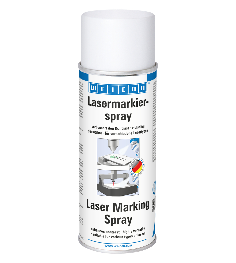 WEICON Lasermarkierspray | Spezialspray zur Kontrastverstärkung bei Lasergravuren