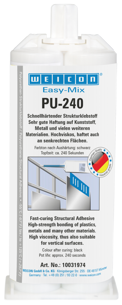 Easy-Mix PU-240 Polyurethan-Klebstoff | Polyurethan-Klebstoff, hochfest, Topfzeit ca. 240 Sekunden Easy-Mix PU-240 Polyurethan-Klebstoff | Polyurethan-Klebstoff, hochfest, Topfzeit ca. 240 Sekunden