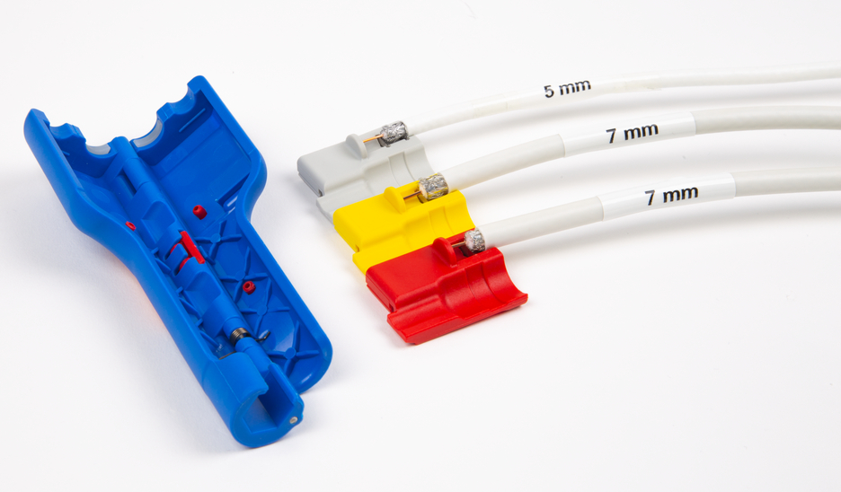 Coax-Stripper No 1 F Plus - geeignet für F-Schraubstecker | zum Entmanteln und Abisolieren von Koaxialkabel inkl. Aufdrehhilfe