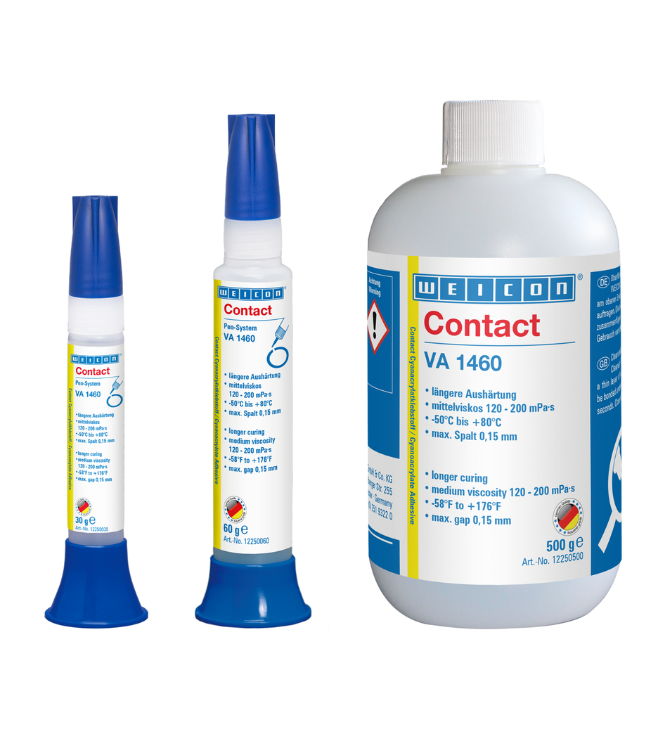 Contact VA 1460 Cyanacrylat-Klebstoff | feuchtigkeitsbeständiger, mittelviskoser Sekundenklebstoff