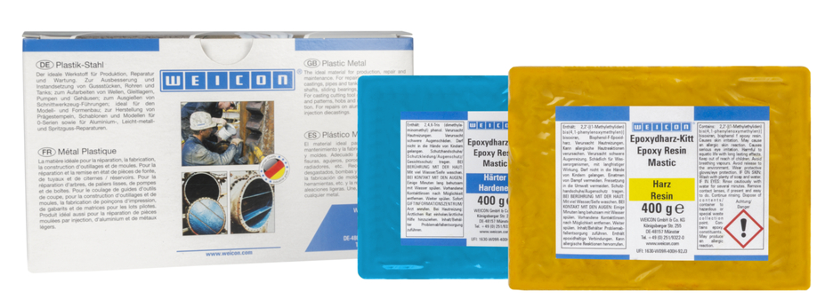 WEICON Epoxidharz-Kitt | knetbare Universal-Reparaturmasse WEICON Epoxidharz-Kitt | knetbare Universal-Reparaturmasse