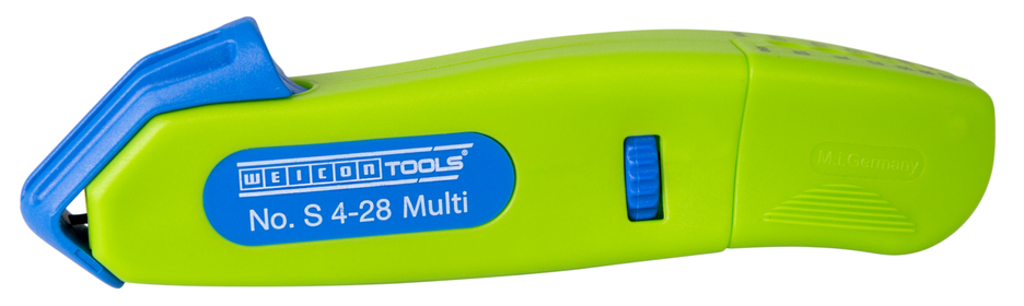 Kabelmesser No. S 4-28 Multi  Green Line | Abisolierwerkzeuge aus bis zu 97 % nachwachsenden Rohstoffen I Arbeitsbereich von 4 - 28 mm Ø I mit integrierter Abisolierfunktion von 0,5 - 6,0 mm²