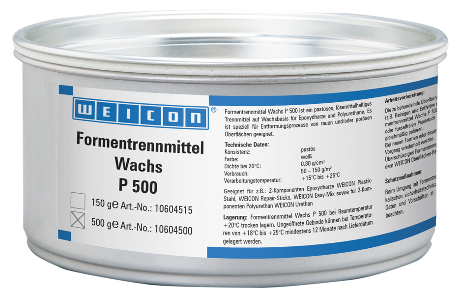 Formentrennmittel Wachs P 500 | für poröse Oberflächen Formentrennmittel Wachs P 500 | für poröse Oberflächen