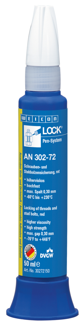 WEICONLOCK® AN 302-72 Schrauben- und Stehbolzensicherung | hochfest, höherviskos, mit Trinkwasserzulassung WEICONLOCK® AN 302-72 Schrauben- und Stehbolzensicherung | hochfest, höherviskos, mit Trinkwasserzulassung