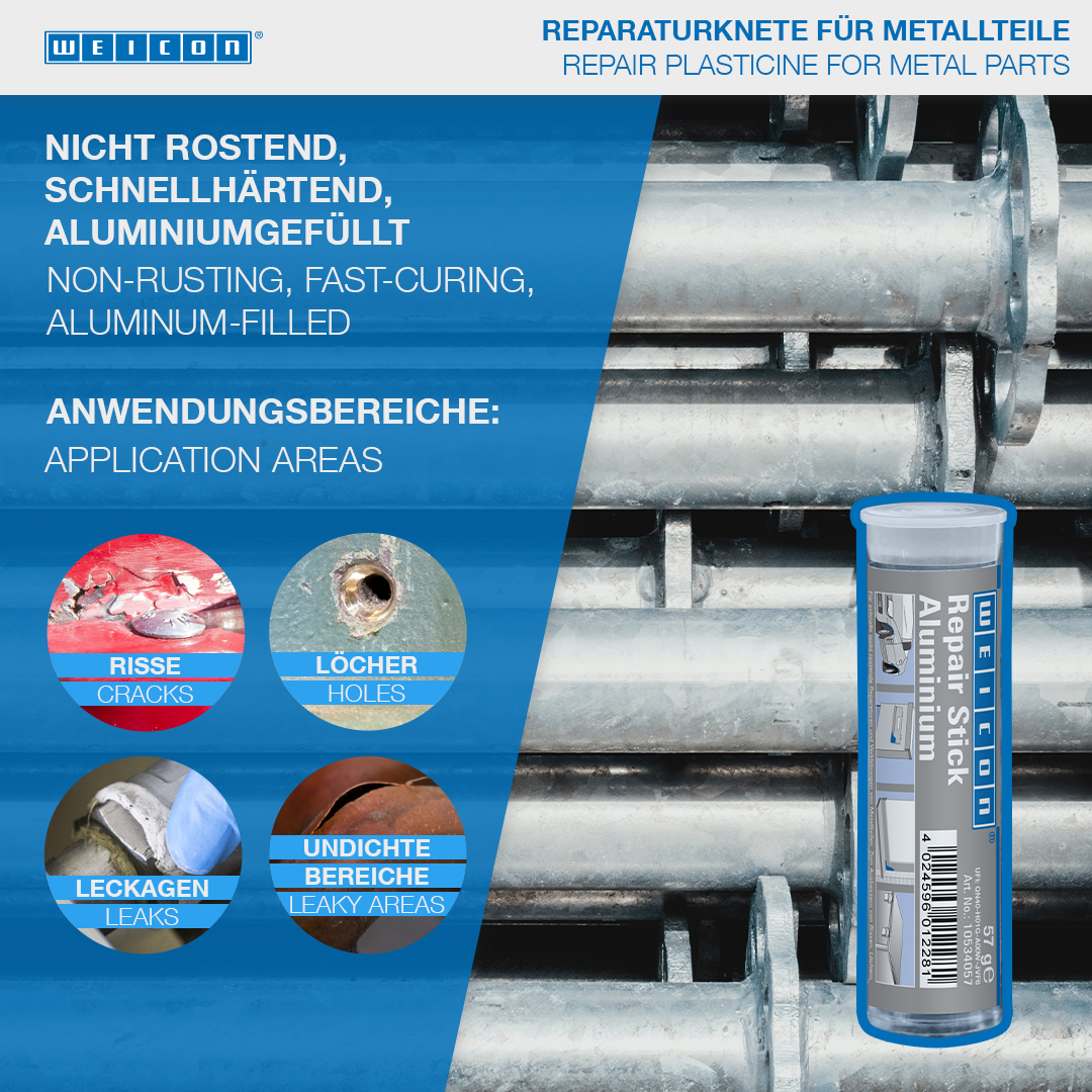 Repair Stick Aluminium | Reparaturknete, nicht rostend