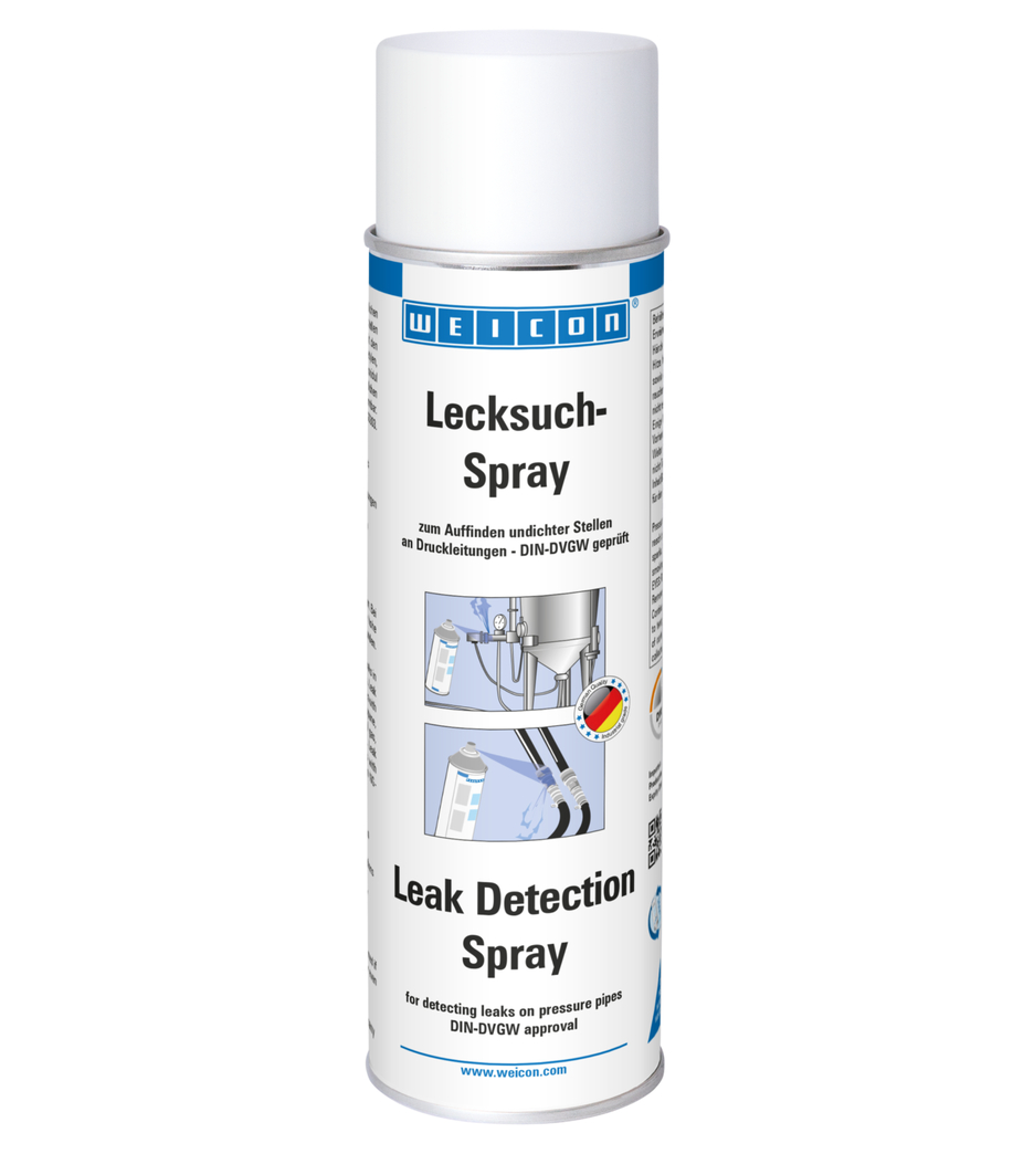 Lecksuch-Spray | Risse und Undichtigkeiten an Druckleitungen auffinden Lecksuch-Spray | Risse und Undichtigkeiten an Druckleitungen auffinden