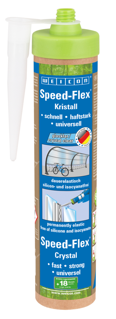 Speed-Flex® Kristall MS-Polymer | Kleb- und Dichtstoff für kristallklare Verklebungen auf MS-Polymer-Basis