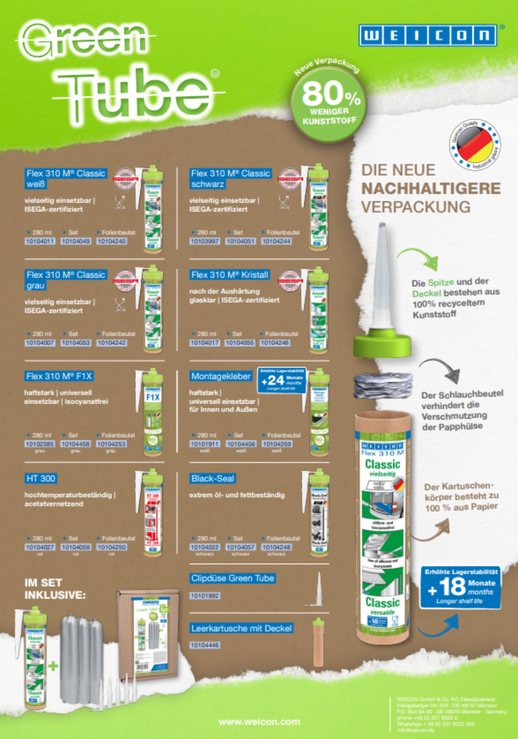 Flyer Green Tube Sets