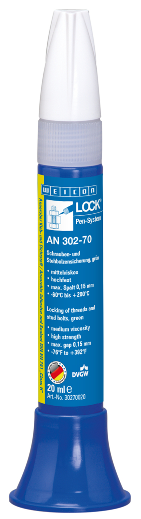 WEICONLOCK® AN 302-70 Schrauben- und Stehbolzensicherung | hochfest, mittelviskos, mit Trinkwasserzulassung