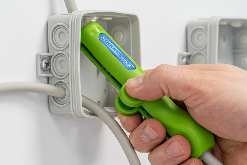 Profi-Starter Set Green Line | Abisolierwerkzeuge aus bis zu 97 % nachwachsenden Rohstoffen, 4-teiliges Abisolier-Set für die Hausinstallation