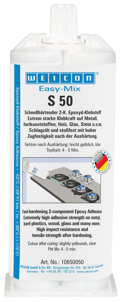 Easy-Mix S 50 Epoxyd-Klebstoff | Epoxid-Klebstoff für schnelle Reparatur- und Wartungsarbeiten