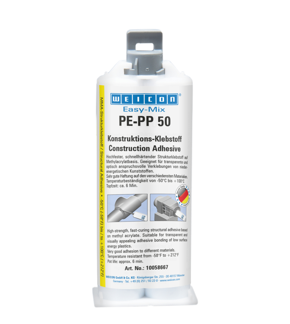 Easy-Mix PE-PP 50 | Kunstruktions-Klebstoff auf Methylacrylatbasis für spezielle Kunststoffe
