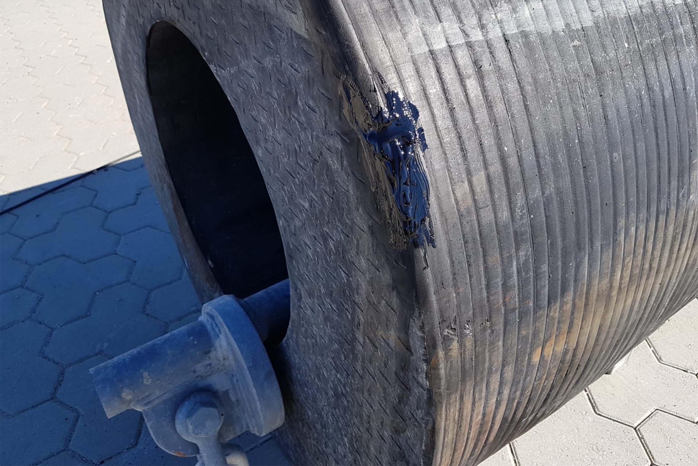 repariertes Rollenfeld