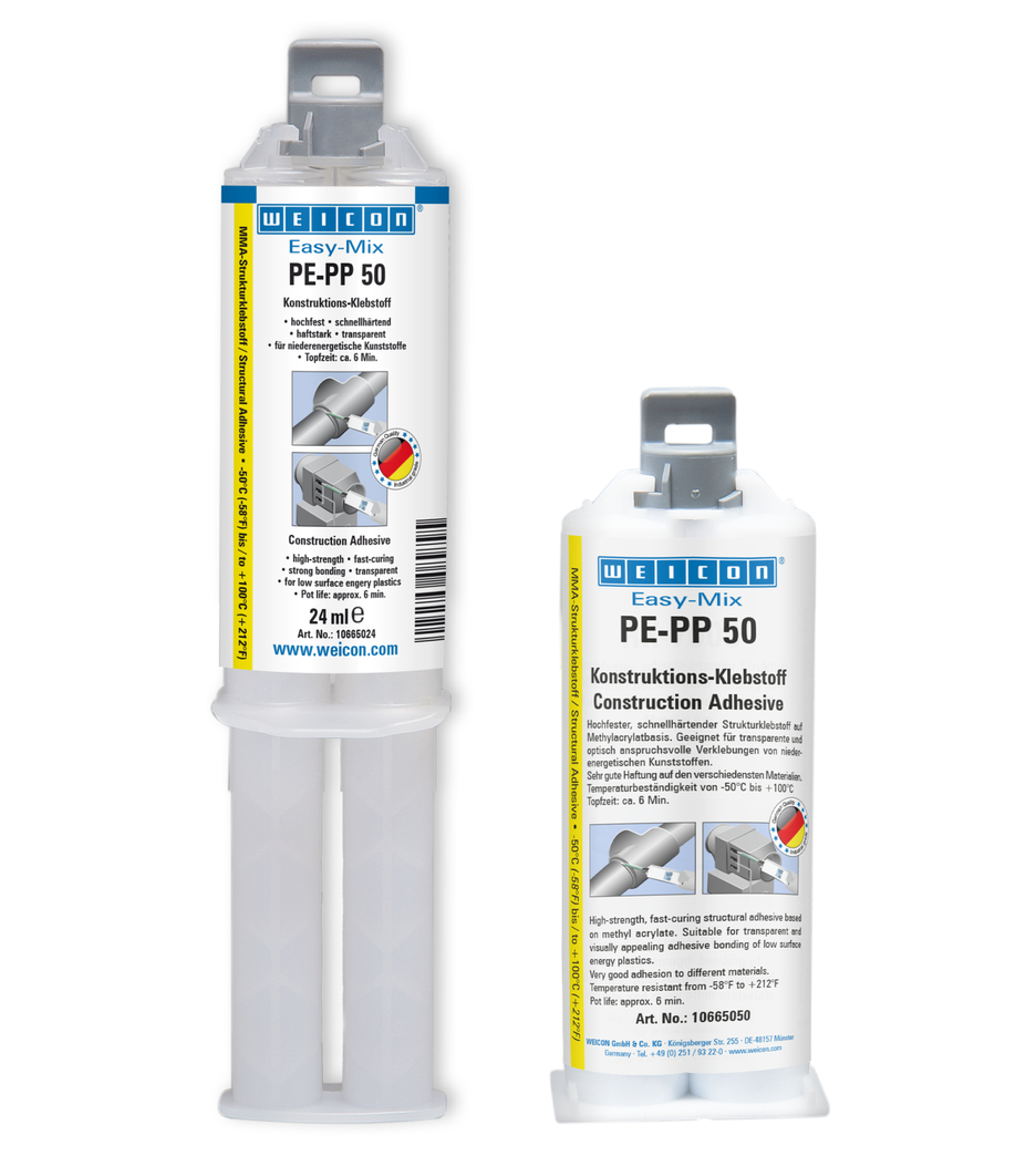 Easy-Mix PE-PP 50 | Kunstruktions-Klebstoff auf Methylacrylatbasis für spezielle Kunststoffe