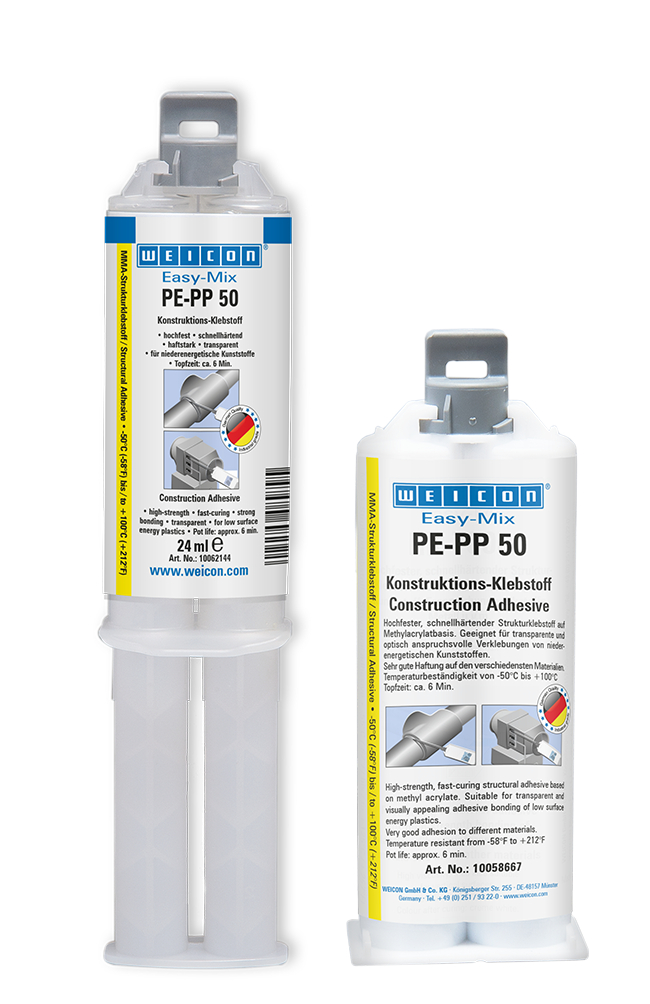 Easy-Mix PE-PP 50 | Kunstruktions-Klebstoff auf Methylacrylatbasis für spezielle Kunststoffe