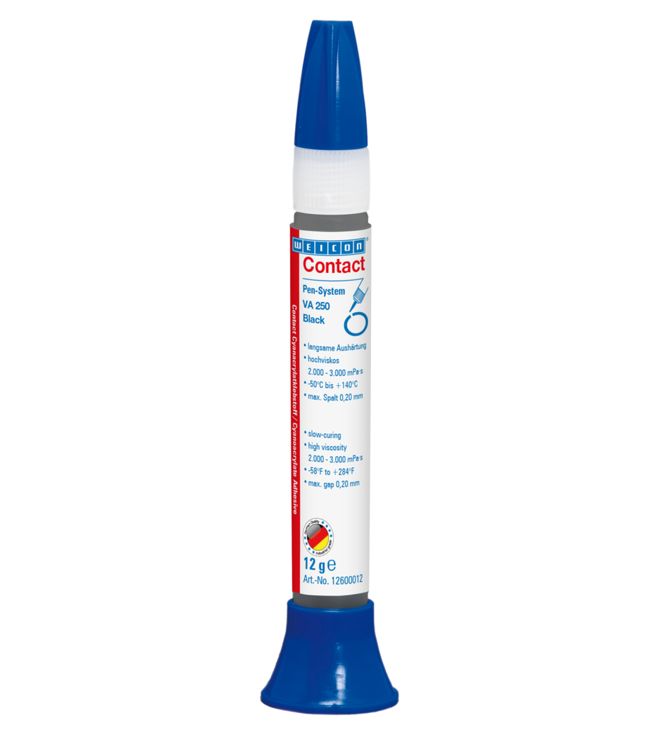 Contact VA 250 Black Cyanacrylat-Klebstoff | hochviskoser Sekundenkleber, gummigefüllt Contact VA 250 Black Cyanacrylat-Klebstoff | hochviskoser Sekundenkleber, gummigefüllt