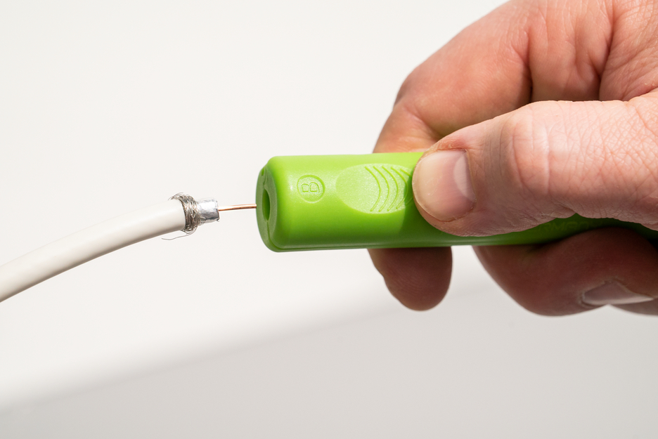 Coax-Stripper No. 2 Green Line | zum Entmanteln und Abisolieren von Koaxialkabel, Arbeitsbereich 4,8 - 7,5 mm Ø