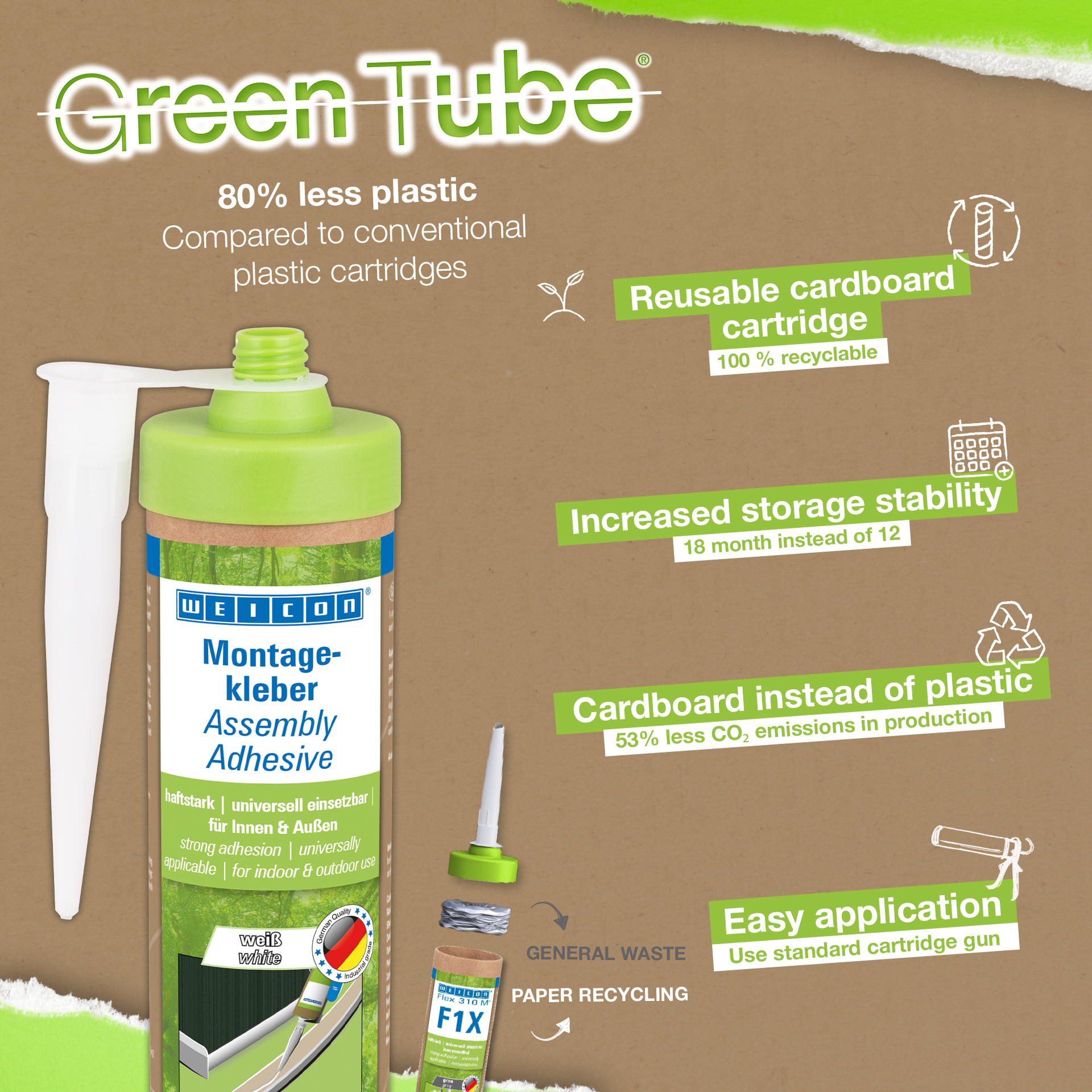 WEICON Green Tube Montagekleber